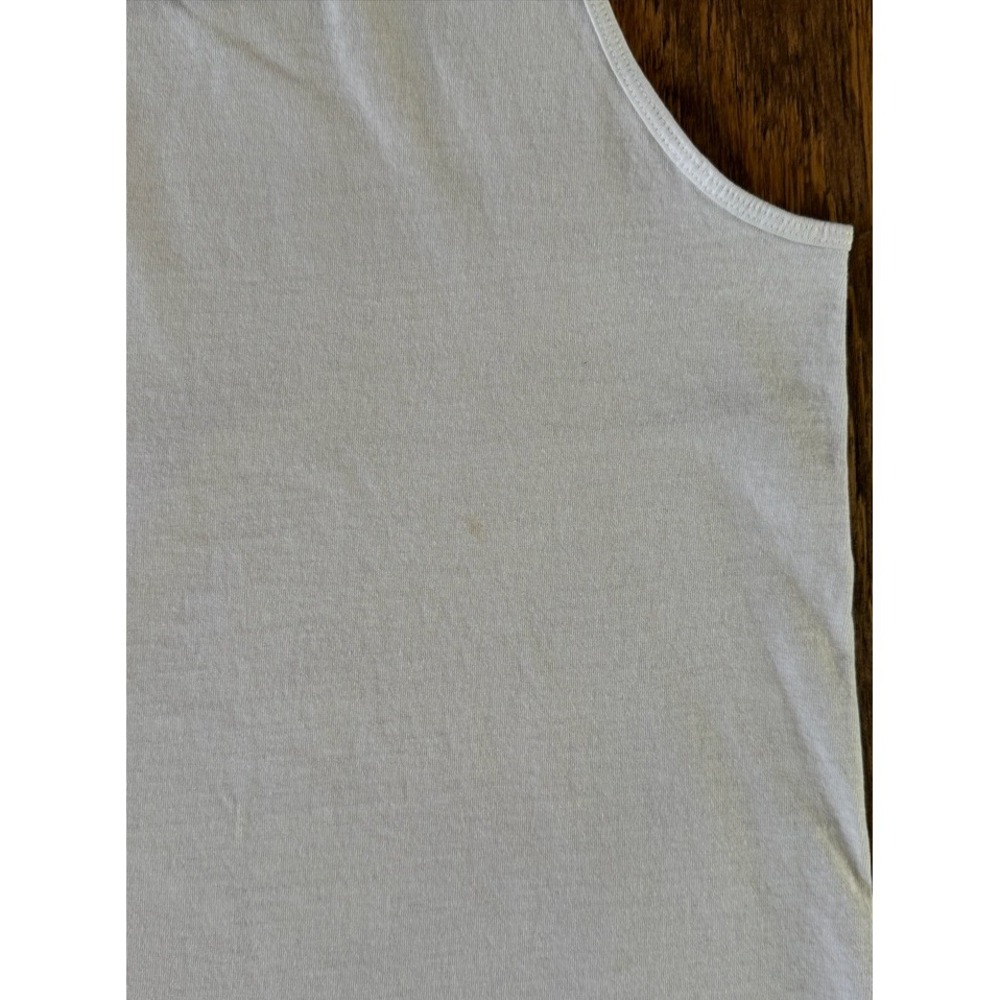 Distressed Punk Skull Tank Top Large Off White Graphic Tee - Picture 7 of 9